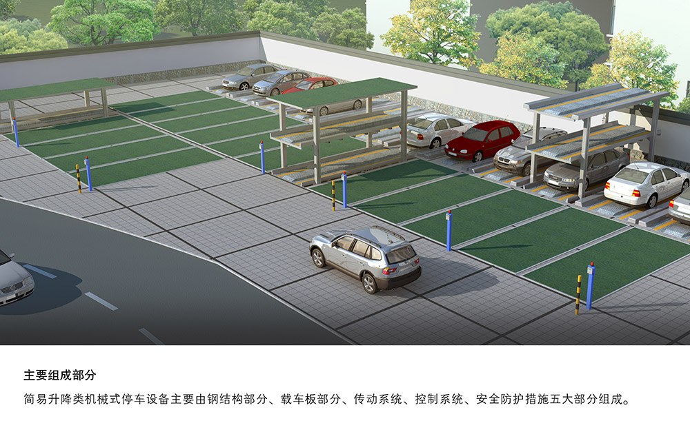 貴陽PJS2D1正一負(fù)一地坑簡易升降立體車庫主要組成部分.jpg